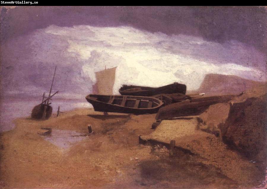 John sell cotman seashore with boats